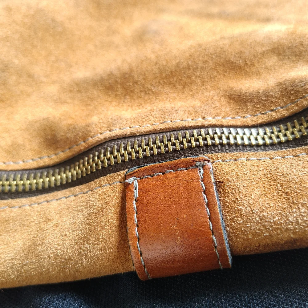 Elegant Tan Suede Men's Clutch